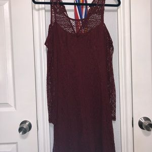 Open Cut Shoulder Lace Hollister Dress